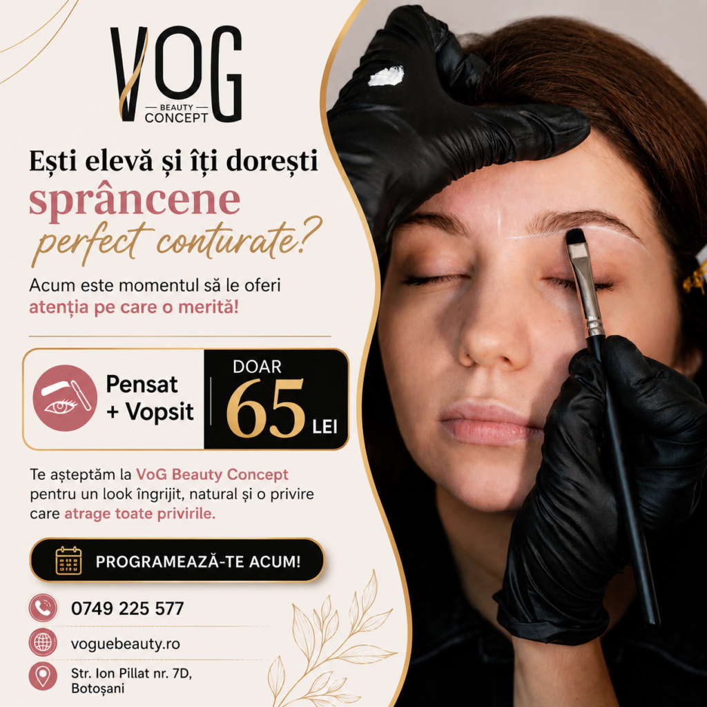 Pensat + Vopsit sprâncene — elevi - ofertă Vogue Beauty Center Botoșani