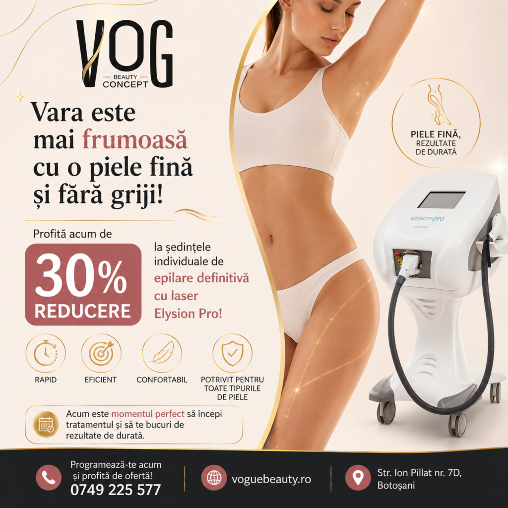 Epilare definitivă — 30% reducere - ofertă Vogue Beauty Center Botoșani